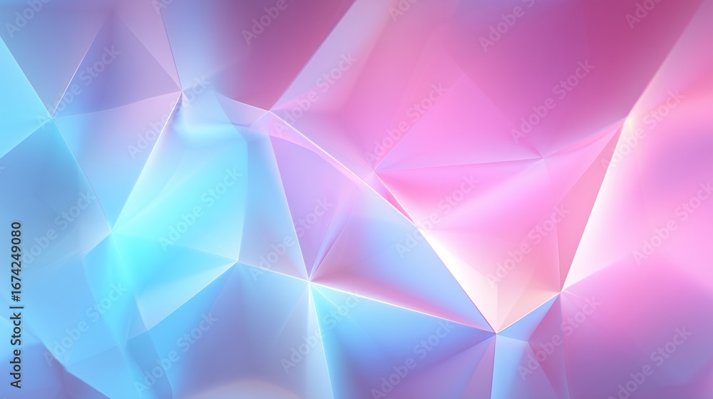 Poster technology and digital abstracts blend with soft pastel colors and geometric shapes creating modern 