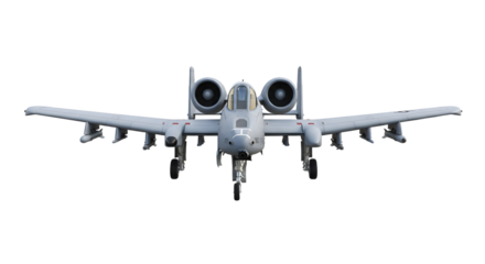 A-10 Thunderbolt II Front View Isolated
