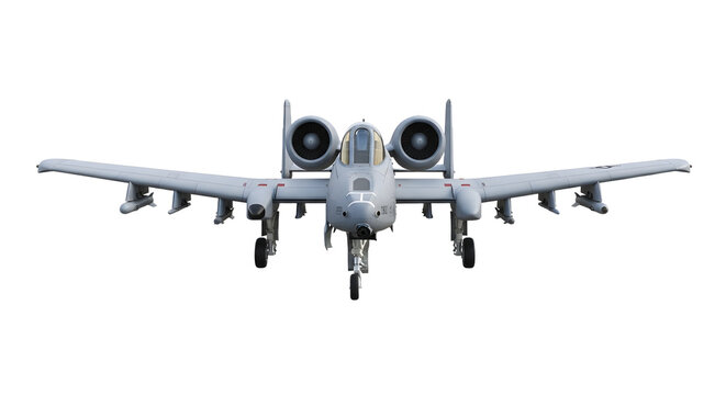 A-10 Thunderbolt II Front View Isolated