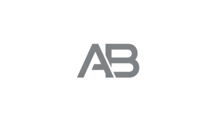 Modern AB Monogram Logo Design