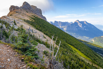 Scenic Sunrise on Highline Trail at Glacier National Park