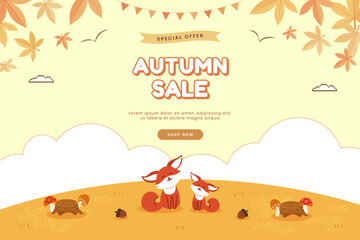 special offer autumn sale poster background