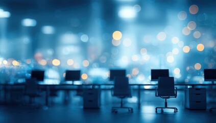 Blurred office space at night (1)