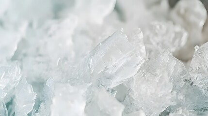 Closeup Crystal Clear Ice Cubes Texture Background