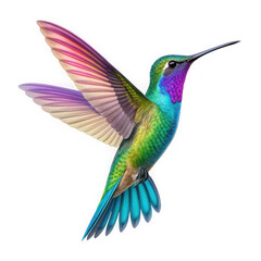 Obraz premium Vibrant Hummingbird in Flight with Iridescent Feathers