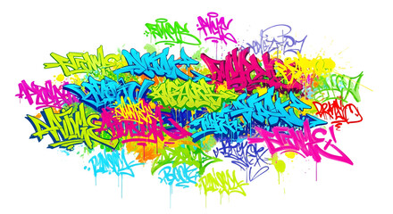 Fototapeta premium Colorful Graffiti Art Vector Illustration