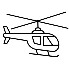 Rotor Blade Helicopter Outline Icon