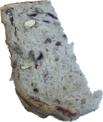 Mixed grains toast wheat bread sliced isolated on white background, sliced sandwich bread home...