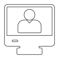 Online class line icon