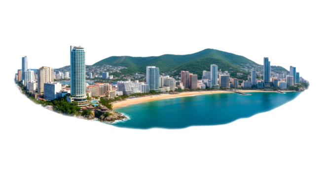 Acapulco Skyline with Beach and Ocean View