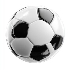 Soccer ball, glossy, white and black panels