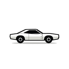 Naklejka premium Classic White Car Illustration A Timeless Vehicle Design for Automotive Enthusiasts