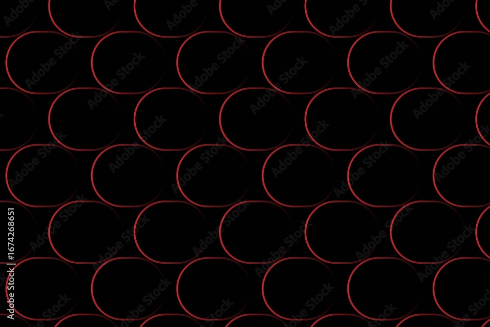 Poster dark abstract background with glowing red circular wave texture, futuristic geometric pattern, moder