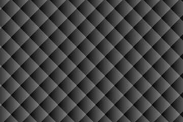 Abstract seamless quilted diamond geometric texture with dark metallic look, modern futuristic digital wallpaper background for luxury, 3d, and technology inspired design