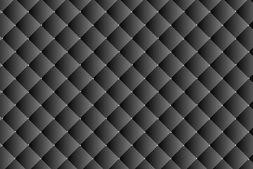Abstract seamless quilted geometric diamond mesh pattern in dark metallic tones, modern futuristic wallpaper texture for digital backgrounds, sci-fi, and luxury design concepts