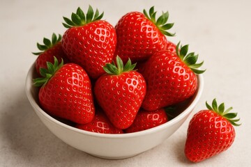 Gourmet strawberry presentation featuring perfectly ripe berries with artistic arrangement and professional food styling
