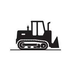 Powerful Bulldozer Construction Equipment Icon