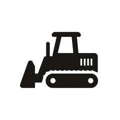 Bulldozer Icon Heavy Equipment for Construction and Demolition