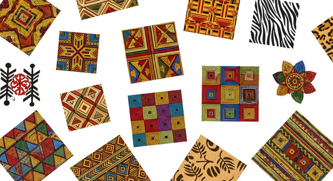 Collection of Geometric African Fabric Designs