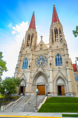 Fototapeta premium Gorgeous building of Cathedral of Saint Helena on summer day