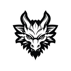 Ferocious Dragon Head Vector Art Powerful Symbol of Strength