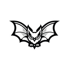 Fierce Owl Bat Mascot Logo Design A Powerful Symbol of Night