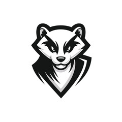Mascot Logo of a Badger Face, Stylish and Energetic Design