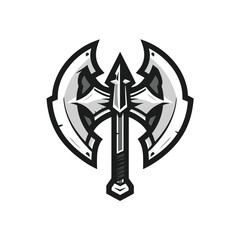Axe Emblem Bold Vector Illustration for Gaming and Design Projects