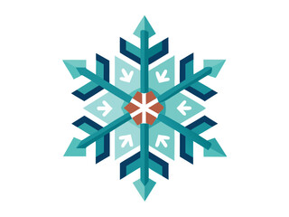 Christmas Snowflake vector Design on white background