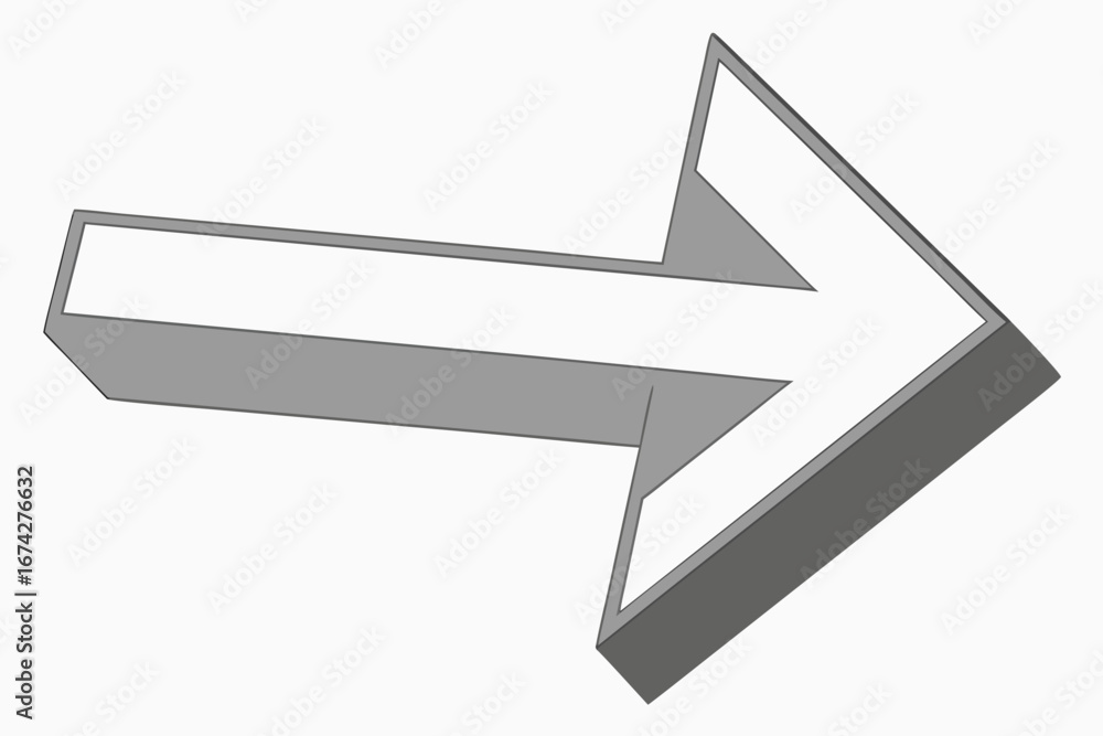 Poster right pointing arrow illustration directional sign graphic navigation element indicating progress ve