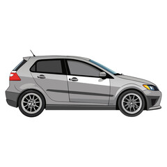 Obraz premium Luxury sport sedan isolated on a clean white background