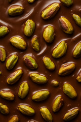 Pistachio Chocolate Background – Sweet Food Concept