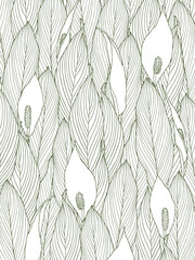 Abstract floral background. Coloring page for adults and children.