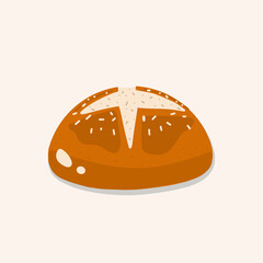 Delicious Bread Sourdough Simple Flat Vector