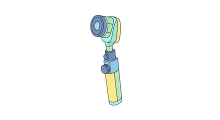 Otoscope illustration depicting medical examination device in a simple design representation