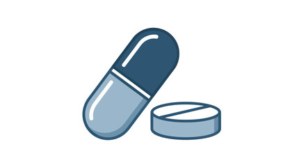 Illustrative representation of pharmaceutical medications and wellness treatments with focus on