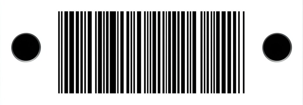 Horizontal bar code with circular markers