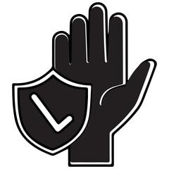 Prevention black icon