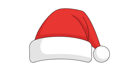 Festive santa claus cap for joyful season celebration christmas vector design isolated on white