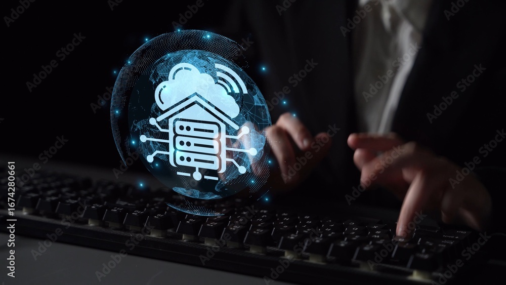 Aufkleber cloud computing, cloud strategy, and cloud technology transforming digital infrastructure with scala