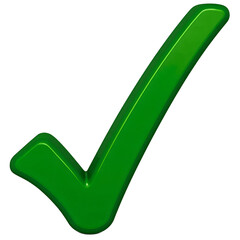 A striking green checkmark with clean edges vibrant and isolated on a white background Ideal for concepts of success and accomplishment, isolated