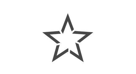 Elegant grayscale star emblem design with sharp lines on a pristine background