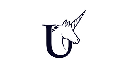 Unicorn and the Letter U Symbolizing Unique Branding and Imaginative Logo Design