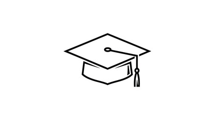 Symbolic graduation cap illustration signifying academic achievement and success