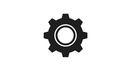 Sleek Black Cogwheel: Modern Technical Design for Efficiency and Precision