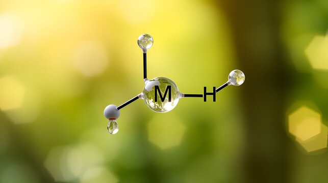 Dimethyl ether molecule, illustration