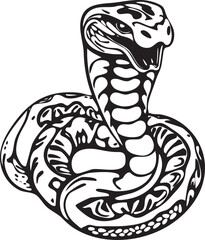 Fototapeta premium vector illustration of a cartoon snake