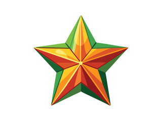 Fototapeta premium Colorful Geometric Star Design vector isolated on white background