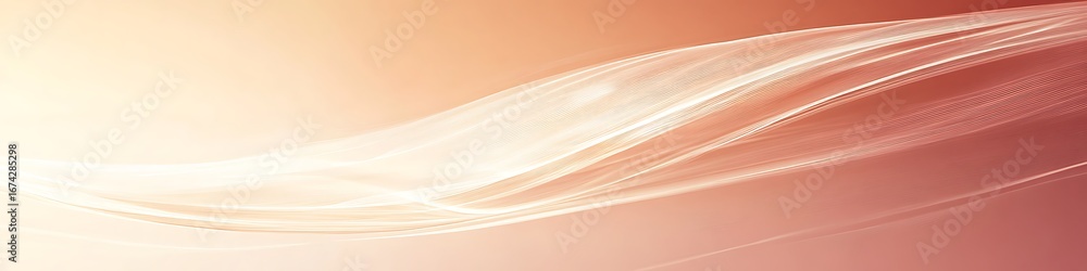 Fototapete abstract peach wave background for graphic design and modern art projects with smooth flowing lines 