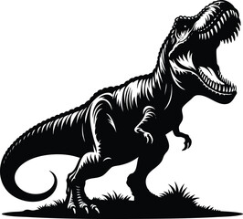 Giant Angry T-rex Roaring vector illustration isolated on white background © Md Hasan